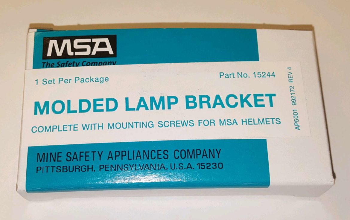 MSA 15244 Screw On Hard Hat Mine Light/Lamp Bracket Northwest Mine Supply