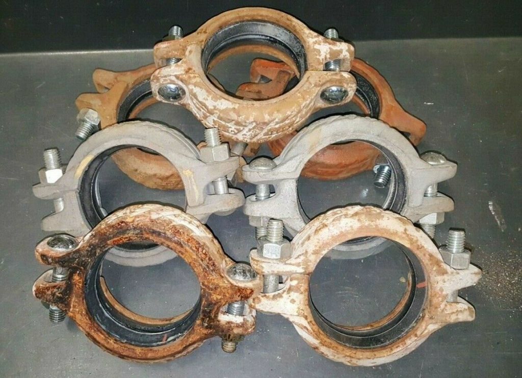 Lot of 7, Victaulic Style 07 3/88.9 Zero Flex Rigid Coupling