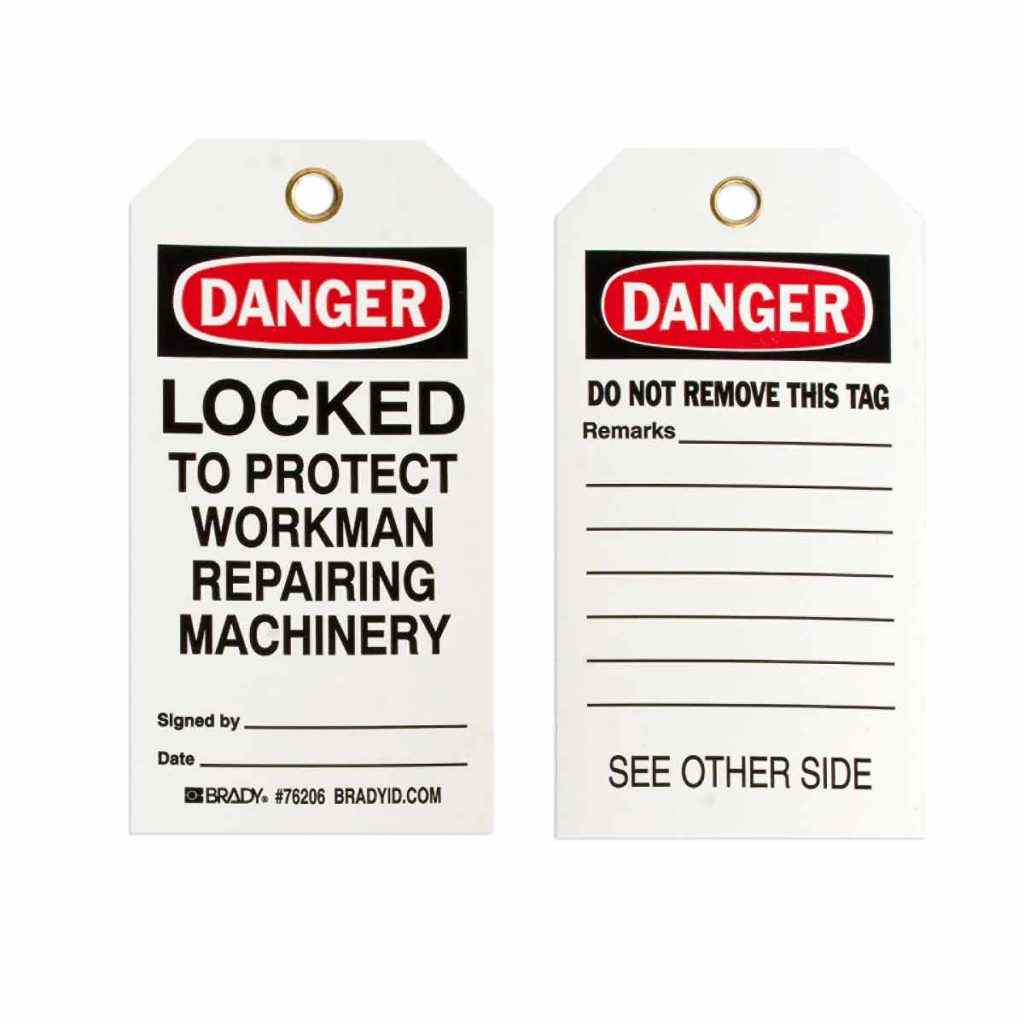 25 Pack, Brady Lockout/Tagout Polyester Tags – Northwest Mine Supply