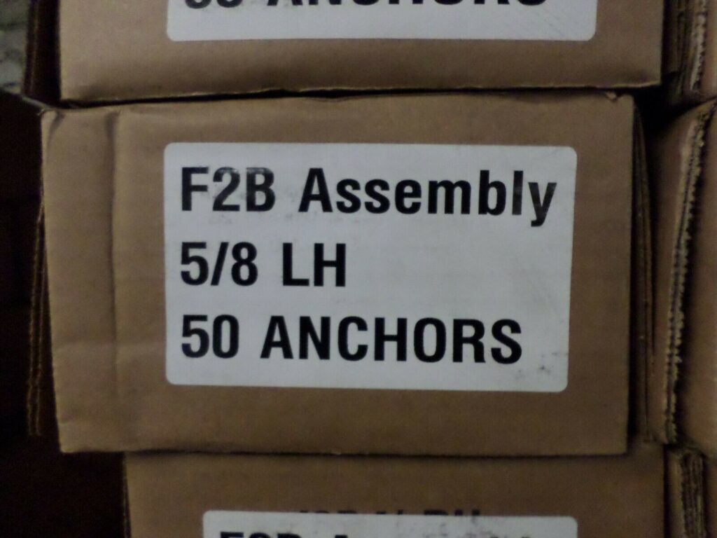 50 Count FRAZER & JONES Mine Roof Support Anchors 2 Leaf Bail Type 5/8